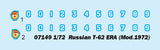 Trumpeter 07149 1/72 Russian T-62 ERA(Mod.1972)
