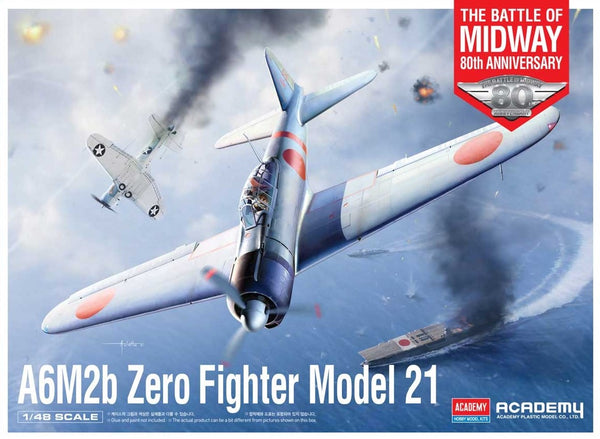 Academy 12352 1/48 Mitsubishi A6M2b Zero Fighter Model 21 The Battle of Midway 80th Anniversary