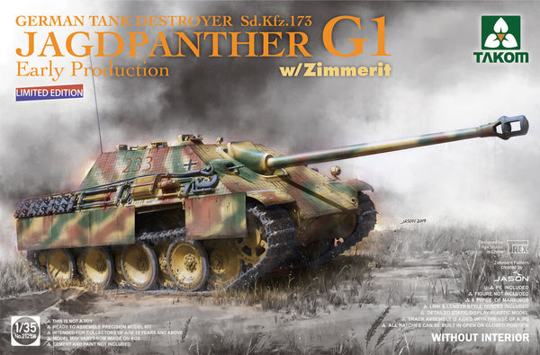 Takom 2125W 1/35 Sd.Kfz 173 Jagdpanther G1 Zimmerit Early Production