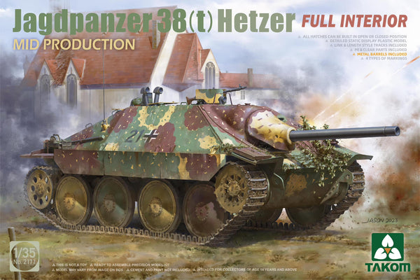 Takom 2171 1/35 Jagdpanzer 38(t) Hetzer Mid Production Full Interior