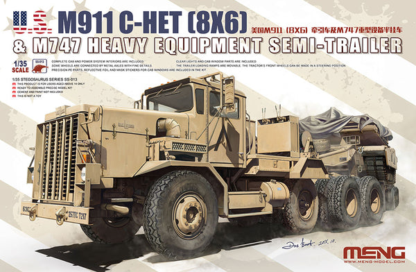 Meng SS-013 1/35 U.S. M911 C-HET (8x6) and M747 Heavy Equipment Semi-Trailer