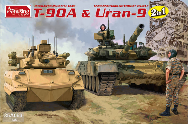Amusing Hobby 35A053 1/35 Russian Main Battle Tank T-90A & Uran-9
