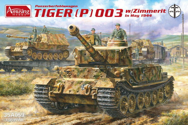 Amusing Hobby 35A059 1/35 Panzerbefehlswagen Tiger (P) 003 w/Zimmerit in May 1944