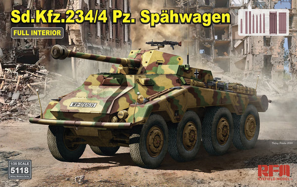 Rye Field Model RM-5118 1/35 Sd.Kfz. 234/4 Pz. Spähwagen with Full Interior