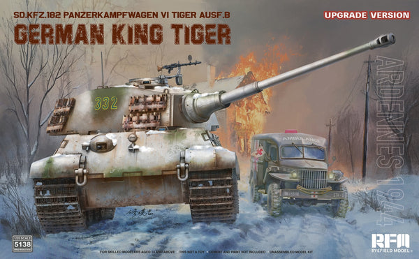 Rye Field Model RM-5138 1/35 Sd.Kfz. 182 Pz.Kpfw.VI Ausf.B German King Tiger Ardennes 1944 (upgrade version)