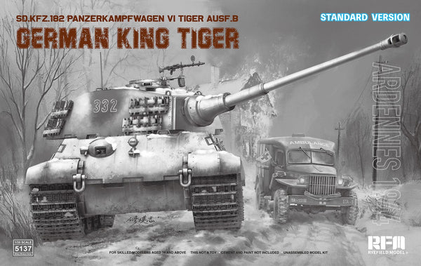 Rye Field Model RM-5137 1/35 Sd.Kfz. 182 Pz.Kpfw.VI Ausf.B German King Tiger Ardennes 1944 (standard version)