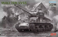 Rye Field Model RM-5135 1/35 M4A3 Sherman 76W VVSS Late w/Interior Standard Version
