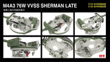Rye Field Model RM-5135 1/35 M4A3 Sherman 76W VVSS Late w/Interior Standard Version