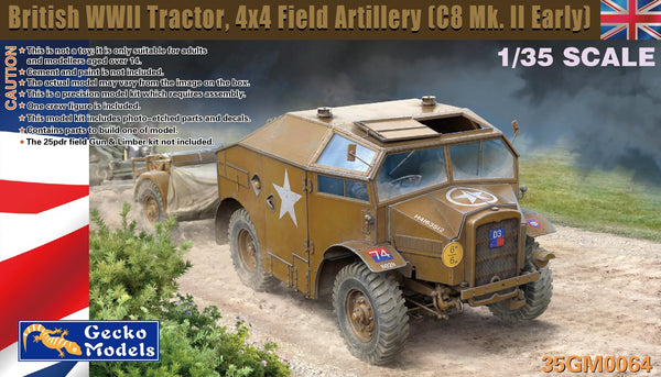 Gecko 35GM0064 1/35 British WWII Tractor, 4x4 Field Artillery (C8 Mk.II Early)