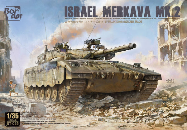 Border BT-055 1/35 Israel Merkava Mk.2 W/ Full Interior & Workable Tracks