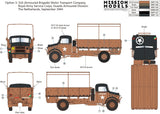 Gecko 35GM0155 1/35 Bedford OYD Truck 3t 4x2 GS (Metal Cargo Body)