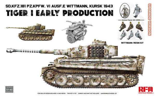 Rye Field Model RM-5140 1/35 Sd.Kfz.181 Pz.Kpfw. VI Ausf. E Tiger I Early Production Kursk 1943/Upgrade Version