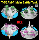 Rye Field Model RM-5147 1/35 T-55AM-1 Main Battle Tank w/ workable tracks