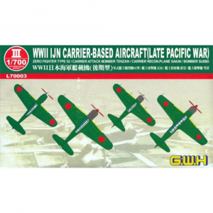 Great Wall Hobby L70003 1/700 WWII IJN Carrier-Based Aircraft (Late Pacific War) 6xD4Y, 6xB6N2, 3xA6M5 & 3xC6N