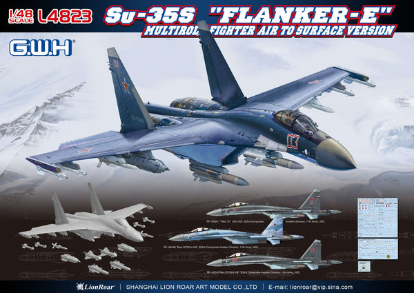 Great Wall Hobby L4823 1/48 Su-35S "Flanker-E" Multirole Fighter Air to Surface Version