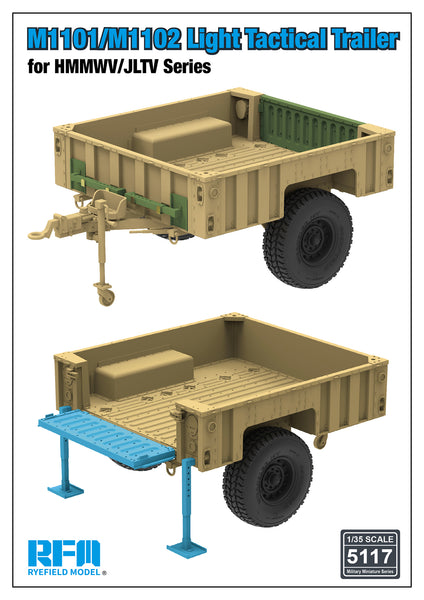 Rye Field Model RM-5117 1/35 M1101/M1102 Light Tactical Trailer for HMMWV/JLTV Series