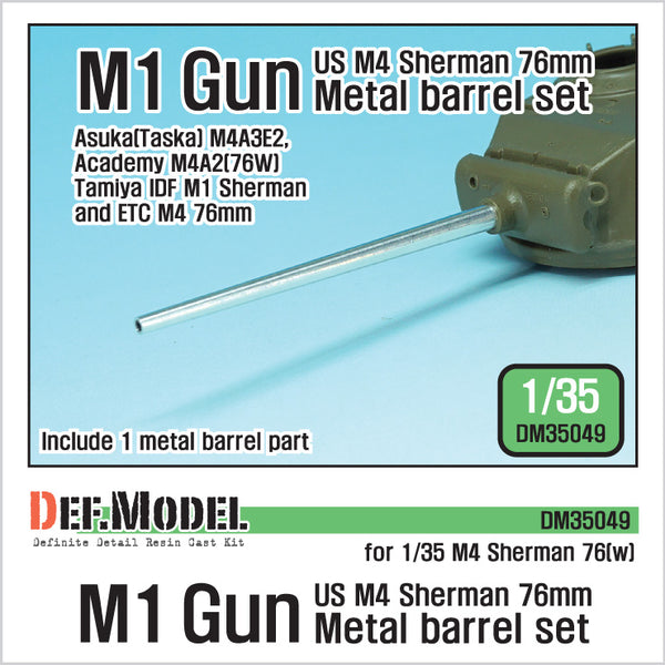 Def.Model DM35049 1/35 US M4 Sherman 76mm M1 Metal Barrel Set