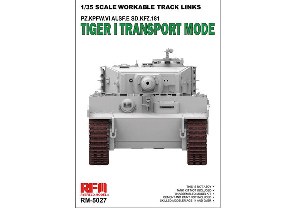 Rye Field Model RM-5027 1/35 Tiger I Transport Mode Workable Track Links