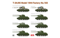 Rye Field Model RM-5083 1/35 T-34/85 Model 1944 Factory No. 183