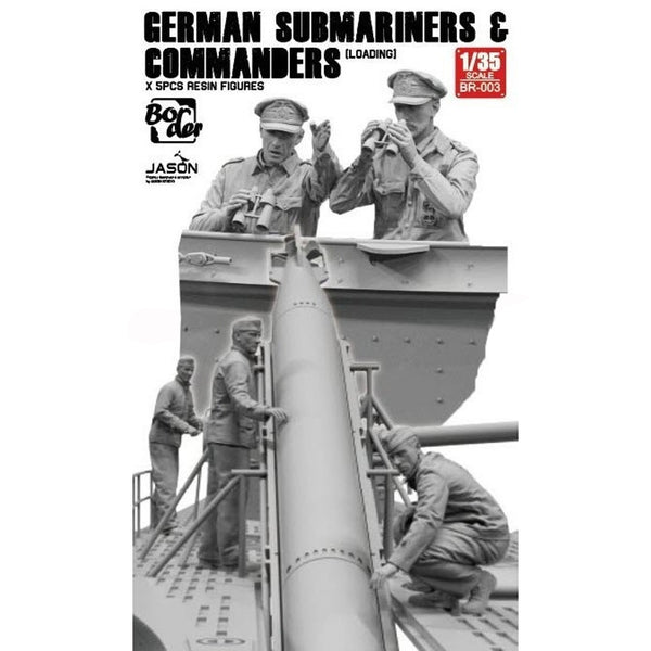 Border BR-003 1/35 German Submarines & Commanders (Loading) (5 Pcs.)