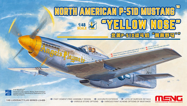 Meng 1/48 LS-009 North American P-51D Mustang `Yellow Nose`