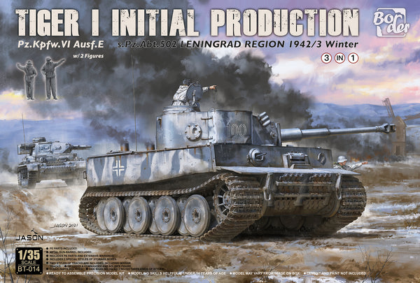 Border BT-014 1/35 Tiger I Initial Production s.Pz.Abt.502 Leningrad Region 1942/43 Winter