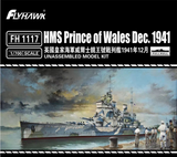 FlyHawk FH1117 1/700 HMS Prince of Wales Battleship Dec. 1941